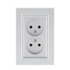 Розетка 2-м СП Karea 10А IP20 б/з сереб. Makel 56065017