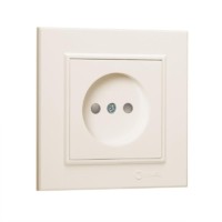 Розетка б/з (Керамика) СП Karea 16А IP20 крем. Makel 56010002