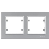 Рамка 2-м Karea горизонт. серебр. Makel 56065702