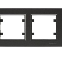 Рамка 2-м Karea горизонт. дым. металлик Makel 56050702