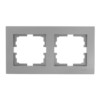 Рамка 2-местн. гориз. Vesna платина Lezard 742-3500-147