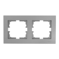 Рамка 2-местн. гориз. Vesna платина Lezard 742-3500-147