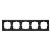 Рамка 5-местн. гориз. Vesna черн. бархат Lezard 742-4200-150