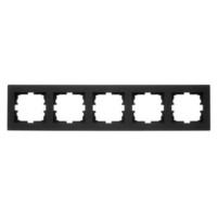 Рамка 5-местн. гориз. Vesna черн. бархат Lezard 742-4200-150