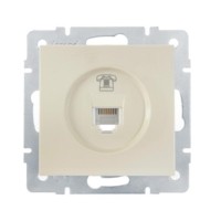 Розетка ТФ СП Vesna евро стандарт механизм крем. Lezard 742-0388-137