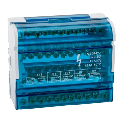 “‘Шина “”N”” нулевая на DIN-рейку в корпусе-4х11групп-КЭАЗ ‘”