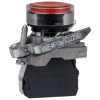 Кнопка КМЕ4540мЛС-24В-зеленый-4но+0нз-цилиндр-индикатор-IP54