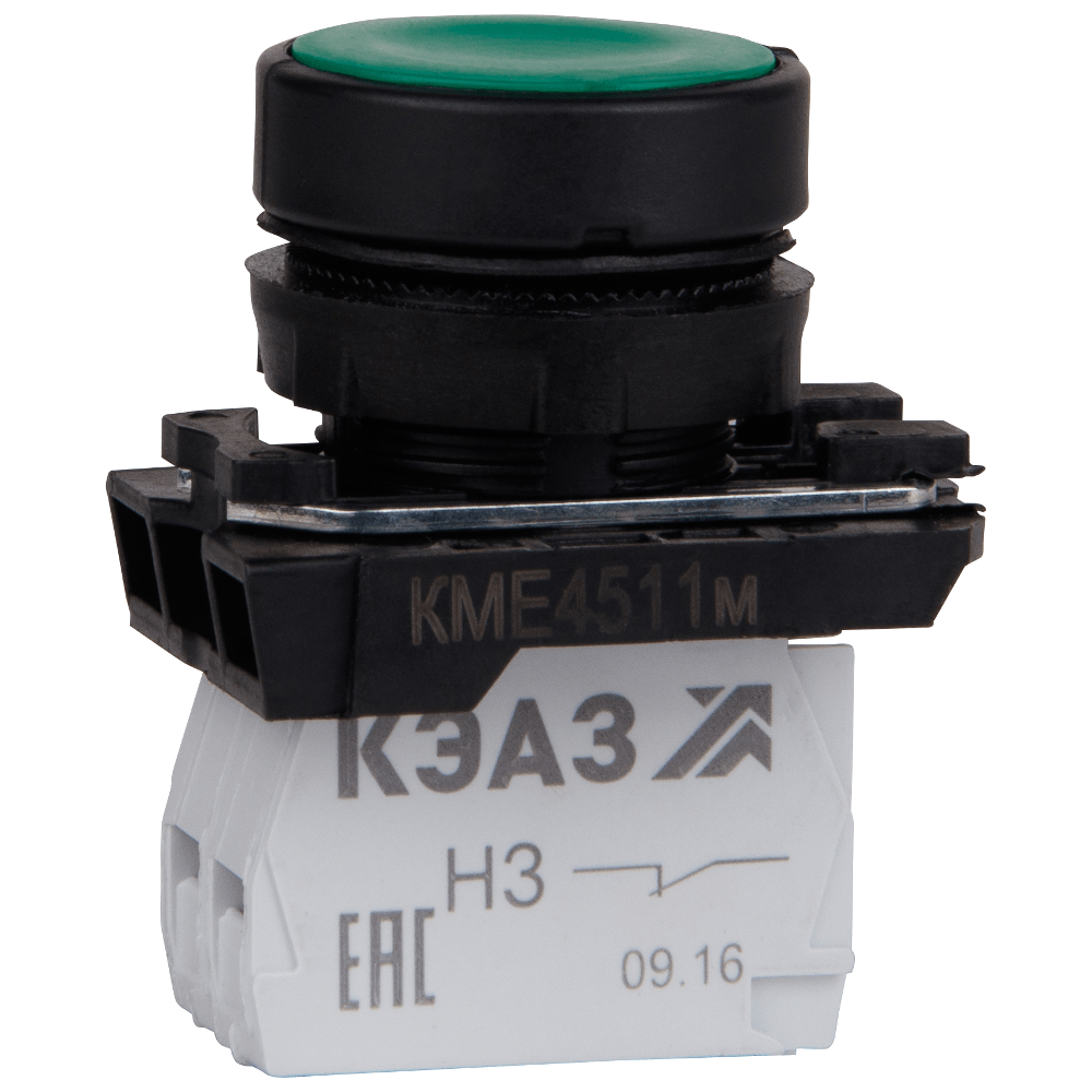 Кнопка КМЕ4501м-красный-0но+1нз-цилиндр-IP54-КЭАЗ