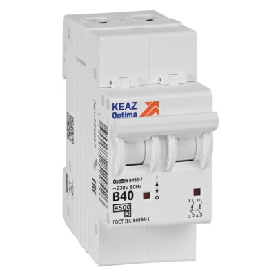 Выключатель автоматический модульный OptiDin BM63-2B40-4,5-УХЛ3