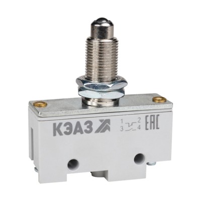 Микропереключатель МП-1105м/05 (толкатель-шарик-винт-фронт гайками)