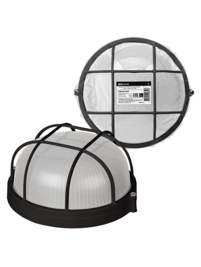 Светильник НПБ1102 черный/круг с реш. 100Вт IP54 TDM