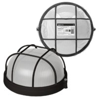 Светильник TDM НПБ1302 черный/круг с реш. 60Вт IP54 (1/12)