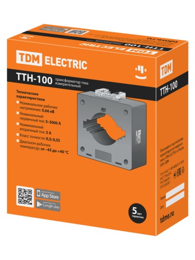 Трансформатор тока измерительный ТТН 100/1500/5-15VA/0,5S-Р TDM — изображение 8