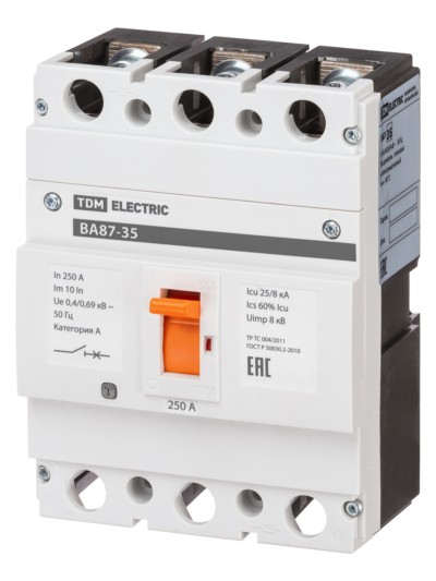Выключатель ВА 3Р 250А 25кА TDM — изображение 2