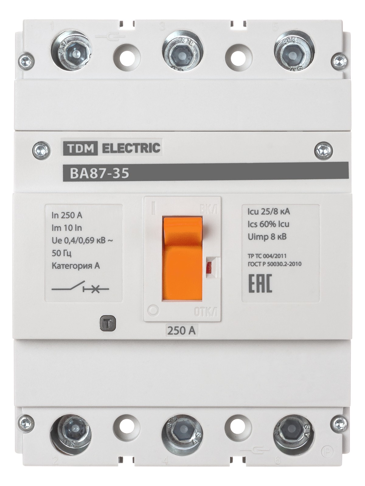 Выключатель ВА 3Р 250А 25кА TDM — изображение 3