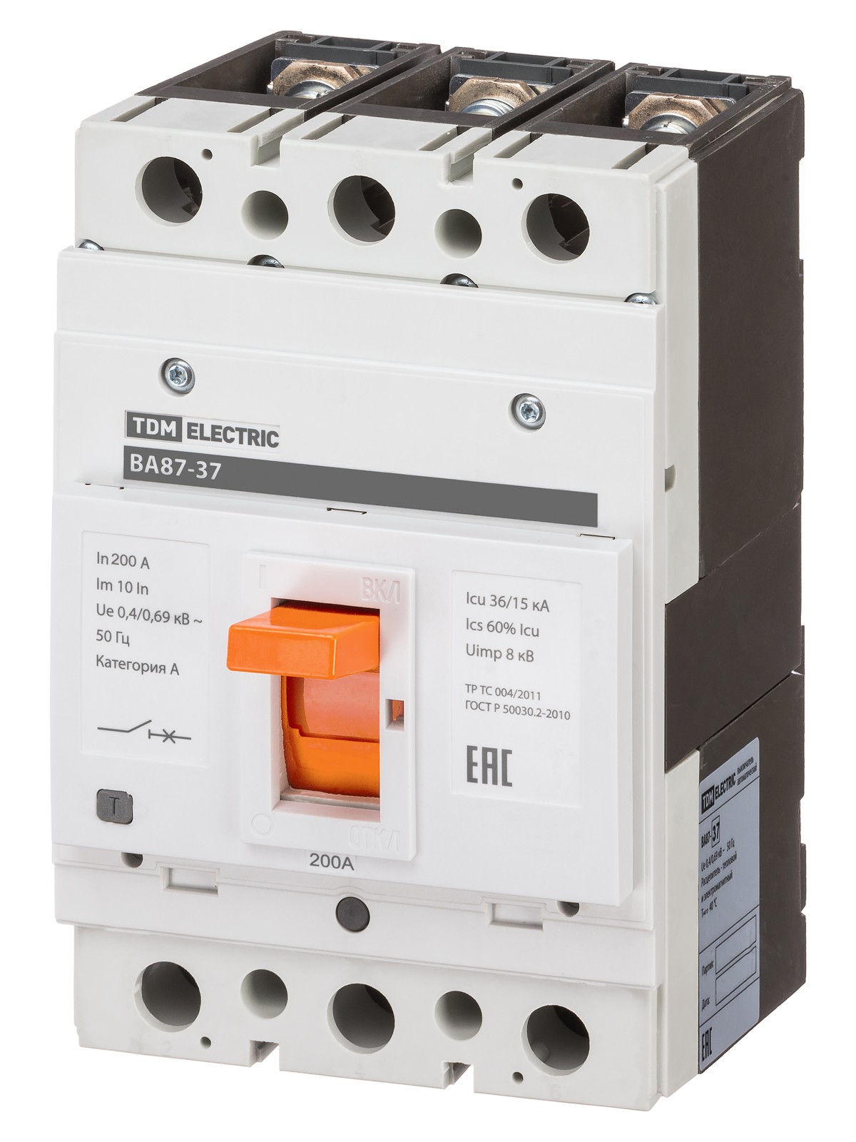 Выключатель ВА 3Р 200А 35кА TDM — изображение 2