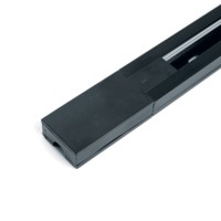 Шинопровод для трековых однофазных светильников черный 1м в наборе токоввод заглушка крепление CAB1005