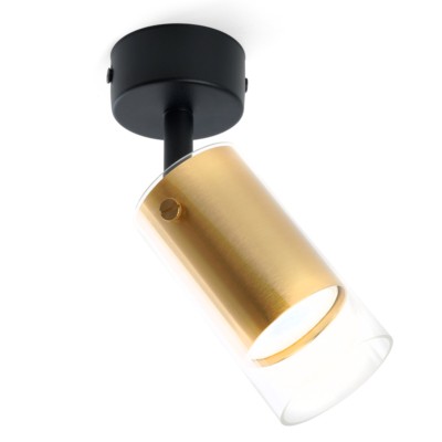 Светильник Feron ML 1891 настенно-потолочный под лампу GU10, золото, черный