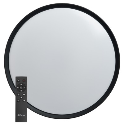 Светильник светодиодный управляемый Feron AL6240 “Simple matte” тарелка 80W 3000К-6500K черный
