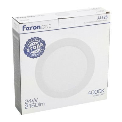 Светодиодный светильник Feron.ONE AL528 встраиваемый 24W 4000K белый — изображение 8
