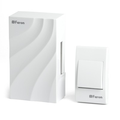 Звонок с кнопкой проводной Feron DB-102 электромеханический слоновая кость 230V