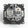 Розетка телевизионная 1-местная (механизм) Stekker GLS00-7106-04 75 Ом 5-862МГц Катрин черный