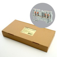 Зажим пружинный, 4-проводной проходной ЗНИ – 2,5 ,JXB PT 2,5 , серый LD574-1-25