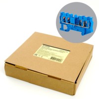 Зажим пружинный, 4-проводной проходной ЗНИ – 4 ,JXB PT 4 , синий LD574-2-40