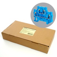 Зажим пружинный, 4-проводной проходной 2 уровня ЗНИ – 2,5 ,JXB PT 2,5 , синий LD575-2-25