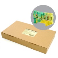 Зажим пружинный, 3-проводной проходной ЗНИ – 4 ,JXB PT 4  TW , желтый, зеленый LD573-1-40