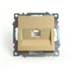 Розетка компьютерная 1-местная RJ-45 (механизм) Stekker GLS00-7107-08 Катрин золото