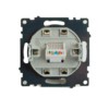 Розетка компьютерная 1-местная RJ-45 (механизм) Stekker GLS00-7107-08 Катрин золото