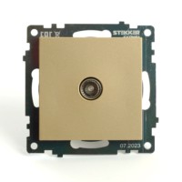 Розетка телевизионная 1-местная (механизм) Stekker GLS00-7108-08 75 Ом 5-862МГц Катрин золото