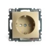 Розетка 1-местная с защитной шторкой с/з (механизм) Stekker GLS16-7110-08 250В 16А Катрин золото