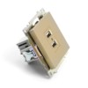 Розетка 2-местная USB (механизм) Stekker GLS10-7115-08 250В 2,1А Катрин золото