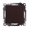 Выключатель 3-клавишный (механизм) Stekker GLS10-7108-04 250V 10А Катрин шоколад
