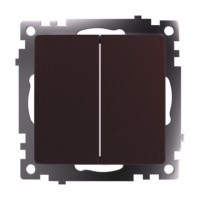 Переключатель 1-клавишный (механизм) Stekker GLS10-7107-04 250V 10А Катрин шоколад