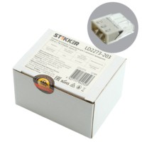 Клемма СМК 3-проводная зажимная для 1-жильного проводника Stekker LD2273-203