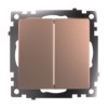 Переключатель1-клавишный (механизм) Stekker GLS10-7107-02 250V 10А Катрин шампань