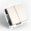Переключатель1-клавишный (механизм) Stekker GLS10-7107-02 250V 10А Катрин шампань
