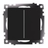 Переключатель 1-клавишный (механизм) Stekker GLS10-7107-05 250V 10А Катрин черный