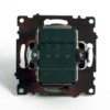Переключатель 1-клавишный (механизм) Stekker GLS10-7107-05 250V 10А Катрин черный