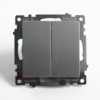 Переключатель 1-клавишный (механизм) Stekker GLS10-7107-03 250V 10А Катрин серебро