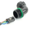 Соединитель-коннектор LD543 3-контактный угловой с винтовым контактом IP68, черный