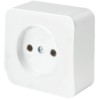 Розетка 1-местная б/з открытой установки Stekker 250В 10А IP20 София белый MST10-11-01