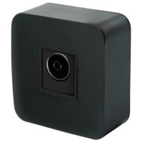 Розетка TV открытой установки 1-местная Stekker 75 Ом 5-862МГц София черный MST00-10-02