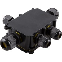 Коробка распределительная Stekker LD525 водонепроницаемая на 5 выходов 450V 140х100х36 черный