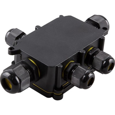 Коробка распределительная Stekker LD525 водонепроницаемая на 5 выходов 450V 140х100х36 черный