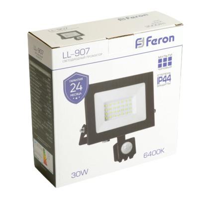 Прожектор светодиодный Feron с датчиком LL-908 IP44 50W 6400K — изображение 9