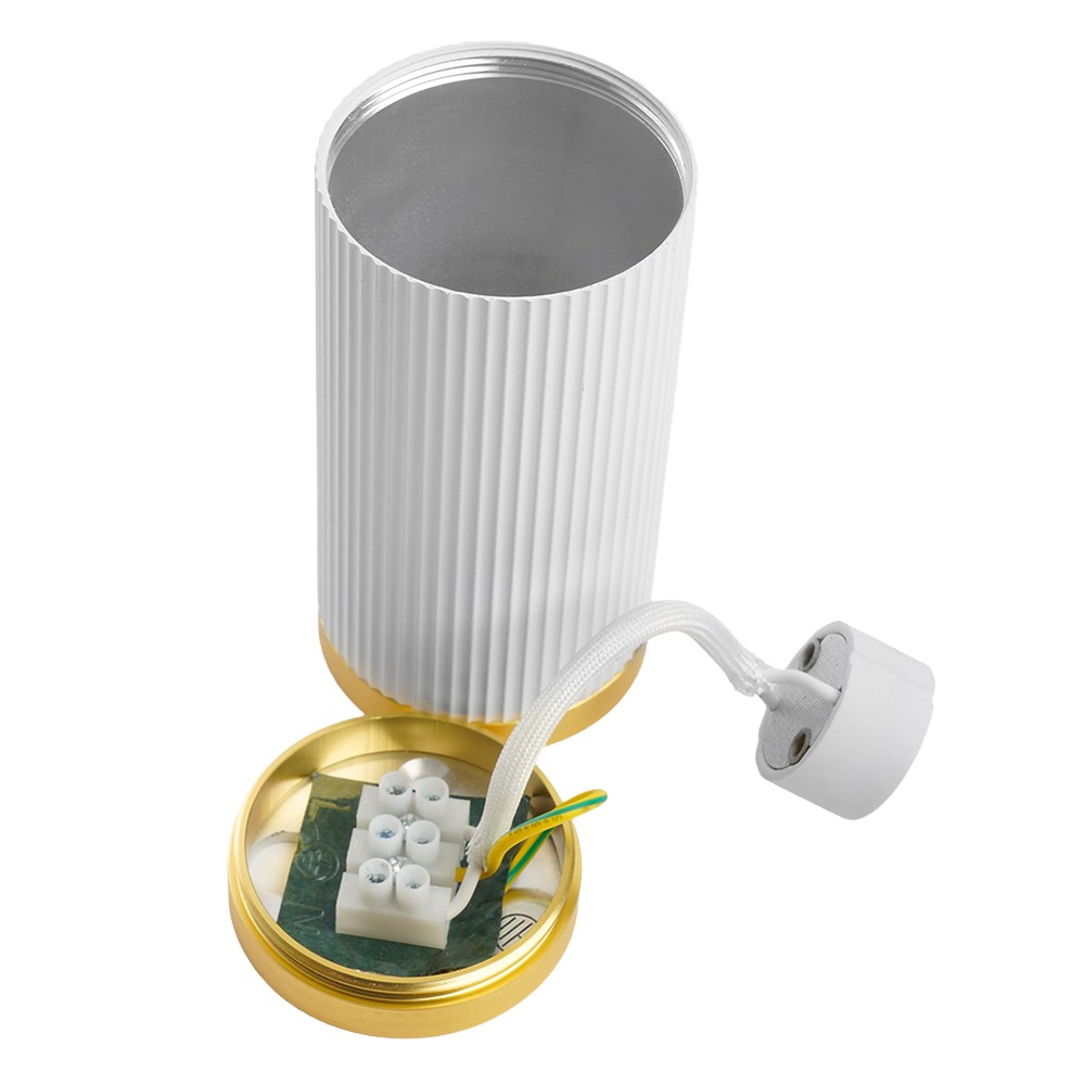 Светильник потолочный Feron ML190 Barrel GATSBY MR16 GU10 35W 230V, белый + античное золото — изображение 7